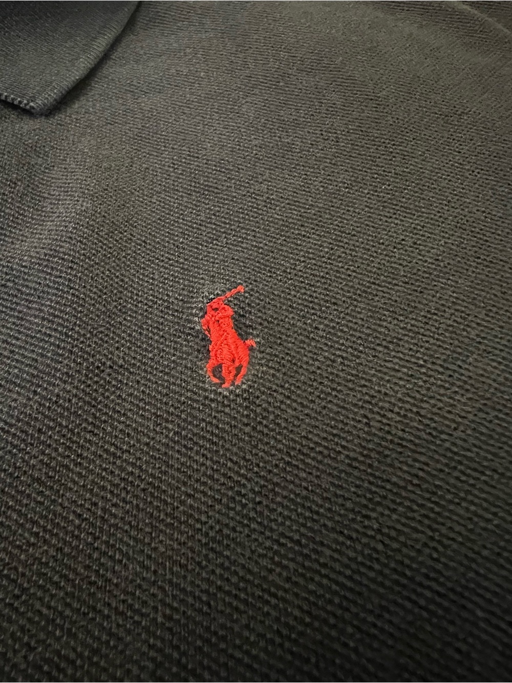 Vintage Ralph Lauren Women’s Navy Polo with Red Pony Embroidery - Picture 6 of 8